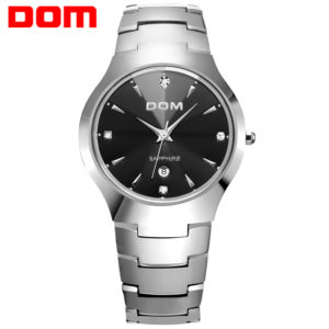 DOM watch men  tungsten steel  Luxury Top Brand Wrist 30m waterproof Business Quartz watches Fashion Casual sport