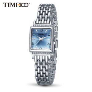 Time100 Fashion Women Watches simple Quartz Watches alloy Strap blue Analog dial Ladies Casual Wrist Watch