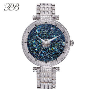 Lady Top Brand PB Brand Watch Waterproof Top Quality Women Stainless Steel Luxury Watch Crystal Watch Lady Sapphire WristWatch