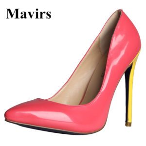 MAVIRS 2017 Pointed Toe Sexy High Heels Women Pumps Large Size Stiletto OL Dress Party Shoes