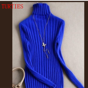 good quality Mink Cashmere Sweaters turtleneck Long section Sweater fall and winter NEW fashion Mink Cashmere Sweater Dress Slim