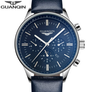 Men sports watches waterproof  Original brand GUANQIN top quality luminous leather strap quartz watch men big watch man luxury