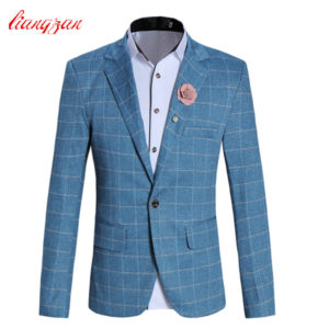 Men Casual Blazer Suit High Quality Slim Fit Wedding Suits Jacket Brand Plus Size M-5XL Cotton Business Party Dress Blazer F2297